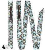 New! Showman Powder Blue Longhorn Nylon Tie Strap and Off Billet Set - Country Scene Saddlery and Pet Supplies