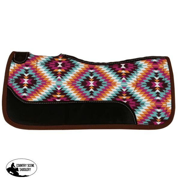 Showman ® 24 X Pony Nylon Printed Top Contoured Felt Bottom Saddle Pad Western