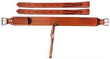 Showman ® 3" wide Basketweave Tooled Leather back cinch. - Country Scene Saddlery and Pet Supplies
