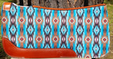 Showman ® 31" X 32" Teal and Brown Southwest Printed Solid Felt Saddle Pad. - Country Scene Saddlery and Pet Supplies