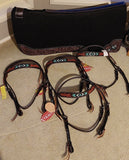 Showman ® 31" X 32" x 1" felt pad with beaded cross inlay. - Country Scene Saddlery and Pet Supplies