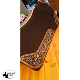 New! Showman ® 32" x 31" x 1" Felt Saddle Pad with Hand Painted flower and arrow design.~ - Country Scene Saddlery and Pet Supplies