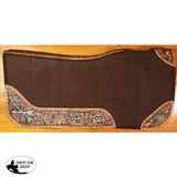 New! Showman ® 32" x 31" x 1" Felt Saddle Pad with Hand Painted flower and arrow design.~ - Country Scene Saddlery and Pet Supplies