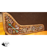 New! Showman ® 32" x 31" x 1" Felt Saddle Pad with Hand Painted flower and arrow design.~ - Country Scene Saddlery and Pet Supplies