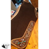 New! Showman ® 32" x 31" x 1" Felt Saddle Pad with Hand Painted flower and arrow design.~ - Country Scene Saddlery and Pet Supplies