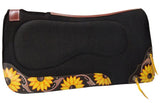 Showman ® 32" x 31" Black felt built up saddle pad. - Country Scene Saddlery and Pet Supplies