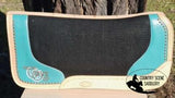 Showman ® 32" x 31" x 1" Black felt saddle pad with branded " Never Give Up" logo. - Country Scene Saddlery and Pet Supplies