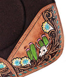 Showman ® 32" x 31" x 1" Brown Built Up Felt Saddle Pad with. - Country Scene Saddlery and Pet Supplies