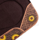 Showman ® 32" x 31" x 1" Brown Built Up Felt Saddle Pad with Sunflower Design. - Country Scene Saddlery and Pet Supplies