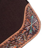 New! Showman ® 32" x 31" x 1" Felt Saddle Pad with Hand Painted flower and arrow design.~ - Country Scene Saddlery and Pet Supplies