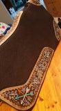 New! Showman ® 32" x 31" x 1" Felt Saddle Pad with Hand Painted flower and arrow design.~ - Country Scene Saddlery and Pet Supplies