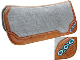 Showman ® 32" x 32" Contoured felt bottom saddle pad with beaded inlay. - Country Scene Saddlery and Pet Supplies