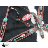 New! Showman ® 4 Piece beaded arrow headstall - Country Scene Saddlery and Pet Supplies