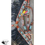 NEW! Showman ® 4 Piece beaded Navajo headstall and breast collar set. - Country Scene Saddlery and Pet Supplies