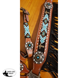 NEW! Showman ® 4 Piece beaded Navajo headstall and breast collar set. - Country Scene Saddlery and Pet Supplies