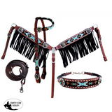 New! Showman ® 4 Piece Beaded Navajo Headstall And Breast Collar Set.