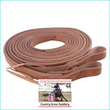 Showman ® 5/8" x 8ft Harness leather split reins. - Country Scene Saddlery and Pet Supplies
