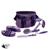 New! Showman ® 6 piece soft grip grooming kit with nylon carrying bag. - Country Scene Saddlery and Pet Supplies