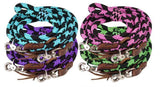 Showman ® 8ft braided nylon barrel reins with scissor snap ends. - Country Scene Saddlery and Pet Supplies