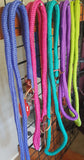 Showman ® 8ft braided soft cotton barrel reins with scissor snap ends - Country Scene Saddlery and Pet Supplies