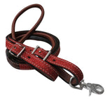 Showman ® 8ft Glitter leather contest reins. - Country Scene Saddlery and Pet Supplies