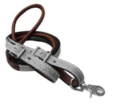 Showman ® 8ft Glitter leather contest reins. - Country Scene Saddlery and Pet Supplies