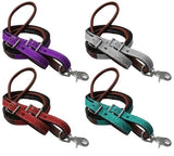Showman ® 8ft Glitter leather contest reins. - Country Scene Saddlery and Pet Supplies