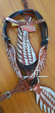 ~ Showman ® Angel wing headstall and breast collar set. - Country Scene Saddlery and Pet Supplies
