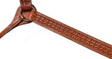 Showman ® Argentina cow leather breast collar with scalloped tooled design. - Country Scene Saddlery and Pet Supplies