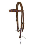 Showman ® Argentina cow leather brow band headstall - Country Scene Saddlery and Pet Supplies