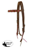 Showman ® Argentina cow leather brow band headstall - Country Scene Saddlery and Pet Supplies