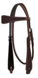 Showman ® Argentina Cow Leather Headstall with Basketweave Tooling. - Country Scene Saddlery and Pet Supplies
