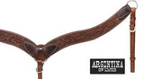 Showman ® Argentina cow leather tooled breast collar. - Country Scene Saddlery and Pet Supplies