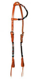 Showman ® Beaded arrow one ear headstall. - Country Scene Saddlery and Pet Supplies