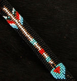 Showman ® Beaded arrow one ear headstall. - Country Scene Saddlery and Pet Supplies