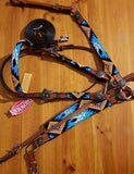 Showman ® Beaded Aztec 4 Piece Headstall and Breastcollar Set. - Country Scene Saddlery and Pet Supplies