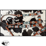 New! Showman ® Beaded Cross & Southwest Design 4 Piece Set. - Country Scene Saddlery and Pet Supplies