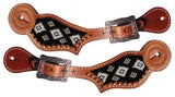 Showman ® Beaded inlay Spur Straps. - Country Scene Saddlery and Pet Supplies