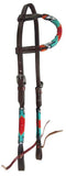 Showman ® Beaded one ear headstall with southwest design. - Country Scene Saddlery and Pet Supplies