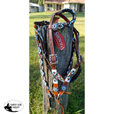 New! Showman ® Beaded Southwest Design 4 Piece Set. - Country Scene Saddlery and Pet Supplies