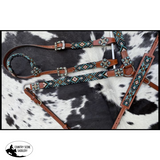 New! Showman ® Beaded Southwest Design 4 Piece Set. - Country Scene Saddlery and Pet Supplies