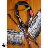 NEW! Showman ® Bejeweled Black and White 4 Piece Set. - Country Scene Saddlery and Pet Supplies