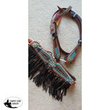 NEW! Showman® Bejeweled metallic leopard print headstall and breast collar set. - Country Scene Saddlery and Pet Supplies