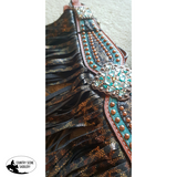 NEW! Showman® Bejeweled metallic leopard print headstall and breast collar set. - Country Scene Saddlery and Pet Supplies