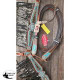 NEW! Showman® Bejeweled metallic leopard print headstall and breast collar set. - Cob/ Full Size.