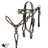 New! Showman ® Black leather headstall. - Country Scene Saddlery and Pet Supplies