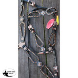 New! Showman ® Black Leather Headstall. Horse Tack