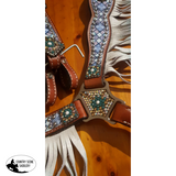 NEW! Showman ® Blue diamond headstall and breast collar set. - Country Scene Saddlery and Pet Supplies