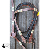 New! Showman ® Browband Rawhide Braided Headstall and Breast collar Set. - Country Scene Saddlery and Pet Supplies