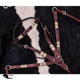 New! Showman ® Browband Rawhide Braided Headstall and Breast collar Set. - Country Scene Saddlery and Pet Supplies